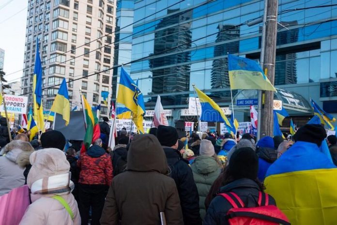 manifestazione contro la guerra in Ucraina, 25 febbraio 2022