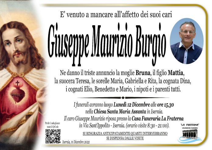 Burgio Maurizio, Onoranze funebri 'La Fraterna'